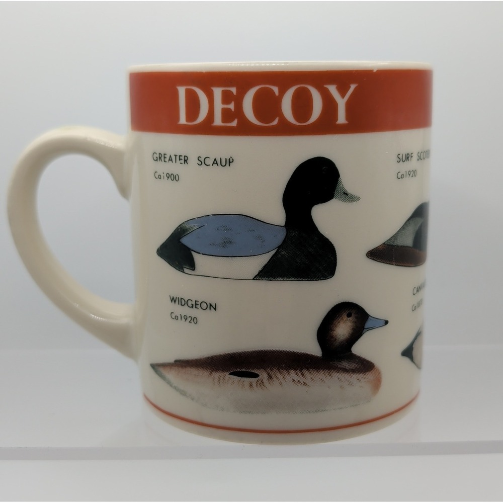 VTG Duck Decoy Collection Coffee Mug Tajimi Japan Mallard Widgeon Ceramic Cup